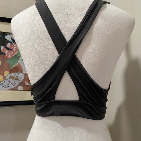 New With Tags  SO  Brushed Micro Crossback Plunge Plus Size XXL Charcoal Grey - Picture 7 of 9